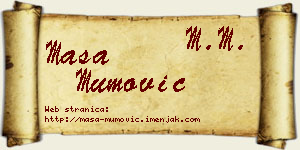 Maša Mumović vizit kartica